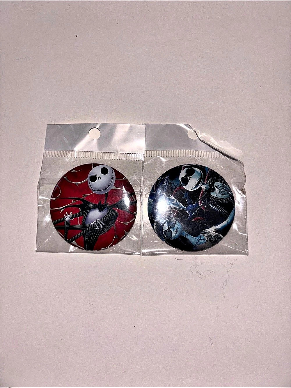Jack Skellington Brooch Set Black & Red NWT